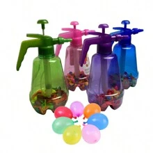 51/101/100PCS 水上玩具，水球压力水壶套装，户外水球打水仗游戏，快速注水球套装玩具 - 彩色 - 查看 3