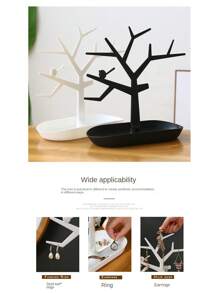 Árbol de joyería para colgar joyas, expositor de collar y aretes con forma de árbol para almacenamiento en la entrada o el dormitorio, organizador de joyas - Multicolor - Ver 3