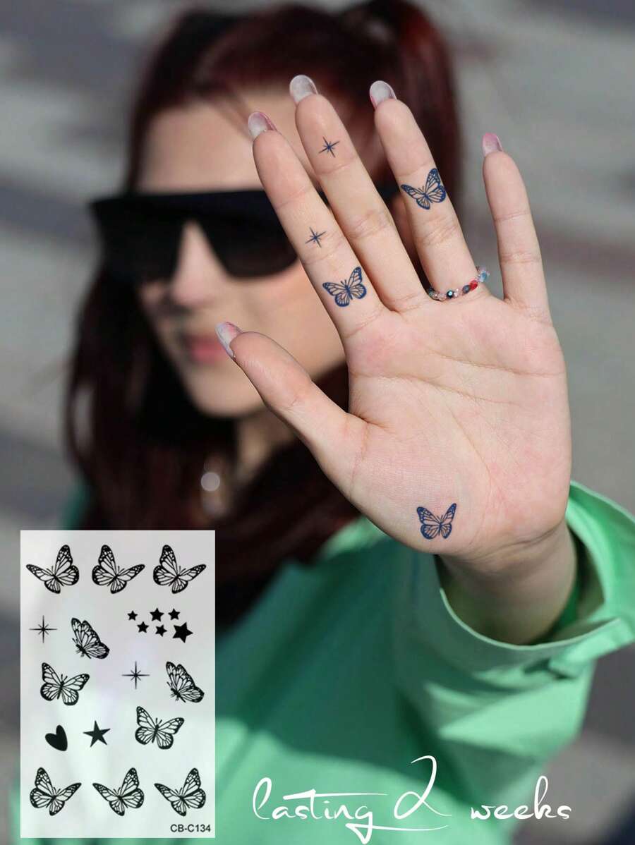 Y2K Style Herb Juice SemiPermanent Tattoo Sticker, Innovative Small