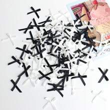 100pcs Small Size Satin Ribbon Bow Flower Hair Clips DIY Envelope Doll Party Decoration Mini Bowknot Headwear Crafts Accessory - 3mm Polyester With Bow - View 14