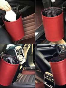 1入摺疊式汽車垃圾桶收納袋，車用迷你垃圾桶，多種顏色可選，便攜防水大容量，必備汽車收納盒，適用於長途旅行、戶外水桶和儲物容器 - 彩色 - 查看 3