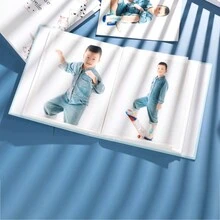 1pc Interleaf Commemorative Family Album, 6 Inch, 1 Card Per Page, Large Capacity Photobook For Baby Photo Storage - Multicolor - View 6