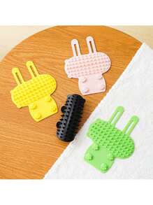 1pc/2pcs/4pcs Silicone Cat Self Grooming Tool, With Stick-On Hooks For Furniture Or Held By Hand, A Comb & Massage Tool - Multicolor - View 4
