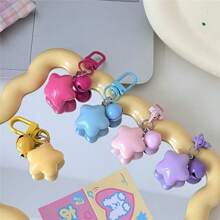 [Set da 5 pezzi] Portachiavi carino a forma di campanella e stella, ciondolo a forma di pentagramma della dopamina, regalo per studenti, amici e coppie, accessori decorativi per auto, borse, zaini, stile gotico e Y2K