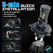 2pcs LED Headlight Bulbs,100W 10000 Lumens Bright LED Headlights Kit,6000K Cool White, 200% Brighter, White Super Bright With Fan Plug And Play, Halogen Upgrade Replacement H4 H7 H11 9005 9006