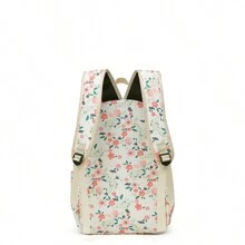 Fashionable Versatile Women's Handbag With Small Floral Print, Double Backpack Combination, School Backpack For Students - Multicolor - View 5