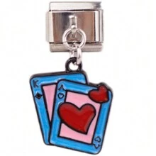 1pc Italy Style Stainless Steel Poker Charm Bracelet Component Cute And Detachable Suitable For DIY Making - Multicolor - View 6