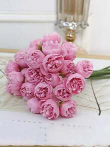 27 Bundled Tea Roses, Peony Roses, Simulation Flowers, Hot Selling Items. Bundle Of Tea Roses, Holding Flowers, Photography Props 1 Bundle, Fake Flowers - Multicolor - View 14