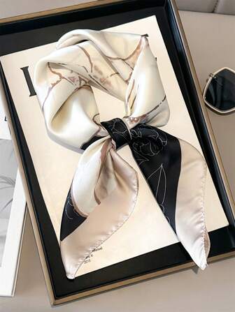 Snusnäsduk med blommönster Fashionabla halsduk Perfekt för att gå ut och klä upp din look Elegant Snusnäsduk, hårband, pannband Perfekt för att klä upp din look