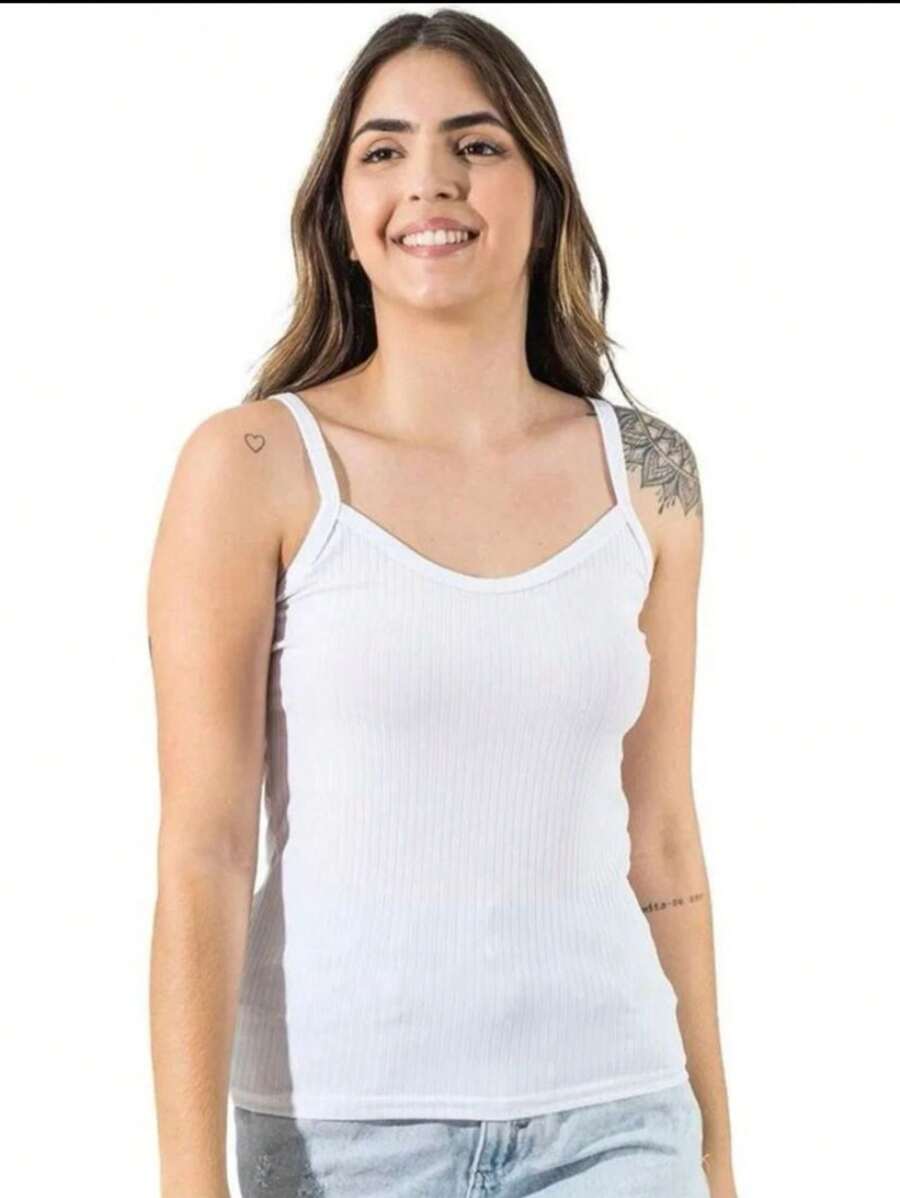 Women Tank Tops & Camis - 白色 - 查看 1