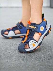 New Style Unisex Casual Breathable Lightweight Hook And Loop Sports Sandals For Kids - Blue - View 4