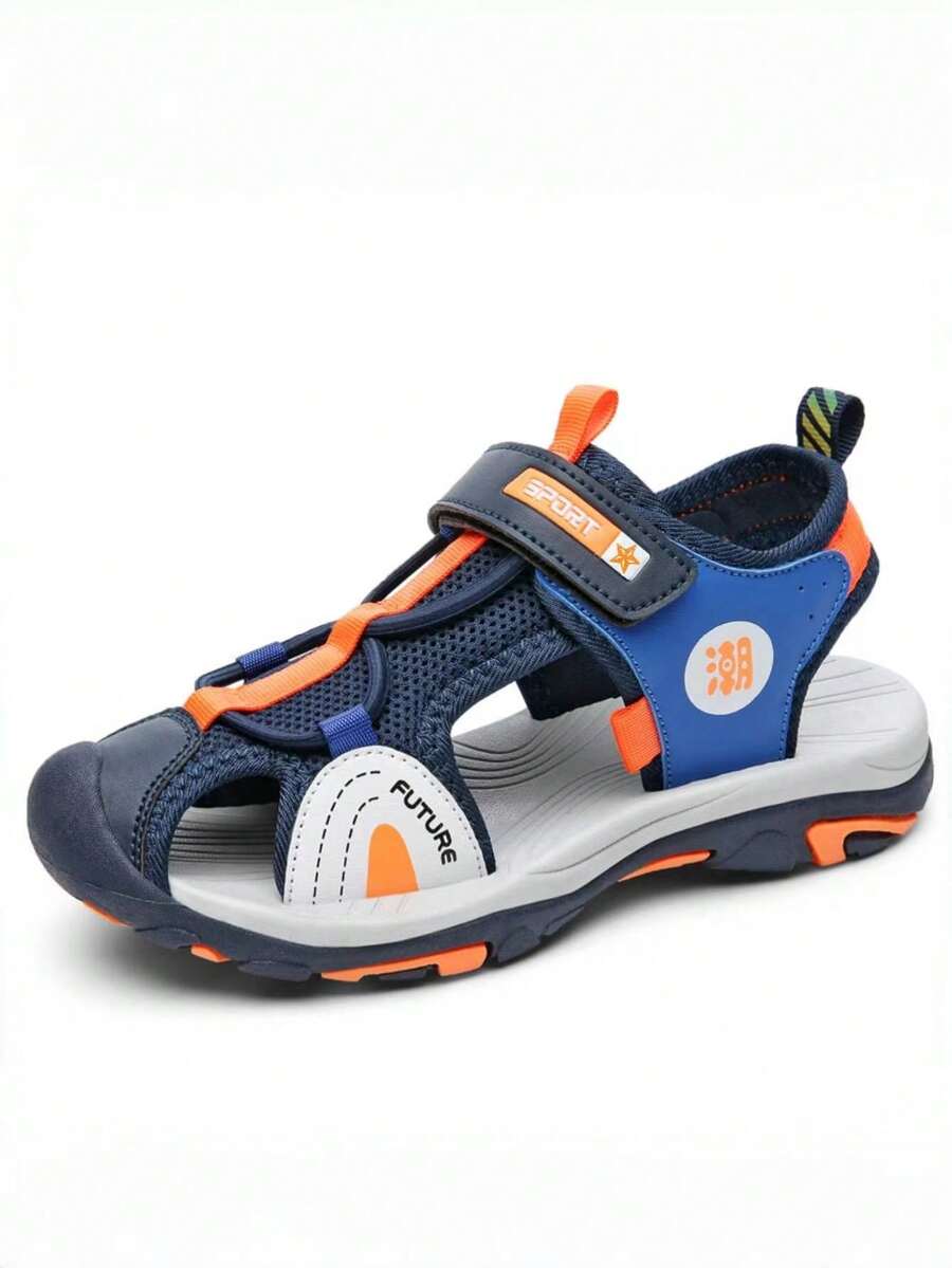 New Style Unisex Casual Breathable Lightweight Hook And Loop Sports Sandals For Kids - Blue - View 1