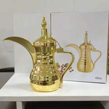 Stainless Steel 304 Gold Textured Coffee Pot, Tea Kettle, Water Pot, Spout Pot, Palace Pot Back To School
