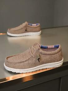 Giày lười nam, thoải mái và nhẹ - Màu Khaki - Xem 2