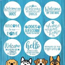 Reusable Circular Alphabet Stencil Template Hello DIY Fun Drawing Stencil For Door Hanger, Porch Wood Signs, Welcome - White - View 16