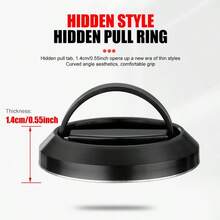 1 Khóa Cửa Vô Hình Bằng Thép Không Gỉ, Tay Cầm Che Khuyết Điểm Cho Cửa giấu/Tường/Trong nhà - Nhiều màu - Xem 8