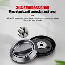 1 Khóa Cửa Vô Hình Bằng Thép Không Gỉ, Tay Cầm Che Khuyết Điểm Cho Cửa giấu/Tường/Trong nhà - Nhiều màu - Xem 2