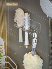 Giá đỡ lược trong phòng tắm Giá đựng máy cạo râu treo tường, Hộp đựng bồn rửa nhà vệ sinh, Không cần khoan - Trong sáng - Xem 6