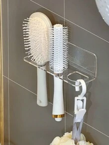 Giá đỡ lược trong phòng tắm Giá đựng máy cạo râu treo tường, Hộp đựng bồn rửa nhà vệ sinh, Không cần khoan - Trong sáng - Xem 2