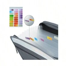 Archivador expandible, vuelta al cole, útiles escolares - Rosa - Ver 3