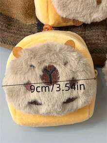 1ชิ้นสร้างสรรค์Capybaraกระเป๋าเงินเหรียญน่ารักกระเป๋าสตางค์ที่มีห่วงแขวนสำหรับหูฟังและคีย์,ของขวัญเทศกาลสำหรับBoys & G Irls - 1 ชิ้น - ดู 3