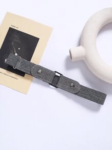 1PC Latest Invisible Belt Neutral Joker PU Leather Slouchy Elastic Belt Is Suitable For Daily Wear Summer, School Fall, Autumn, Halloween - Color - View 18