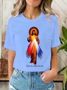 Women T-Shirts - 藍色 - 查看 1