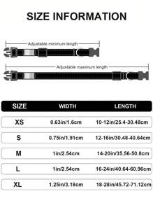 1Pc Reflective Personalized Dog Collar With Nameplate, Adjustable Dog Collar With Custom Engraved Steel Slide On Pet ID Tag, Silent, No Noise Dog Tag For Large Medium Or Small Large Comfort-Fit Neoprene Dog Collar For Small And Medium Breeds - Hi-Vis Reflective Adjustable, Soft Padding For Optimal Comfort - Ideal For Daily Walks & Outdoor Adventures