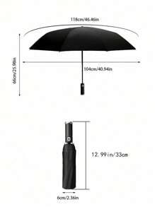 1入組素色自動雨傘 - 粉色 - 查看 3