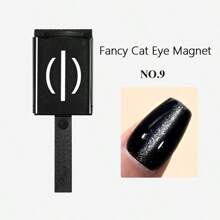 9 款猫眼磁铁套装适用于凝胶指甲油艺术易操作磁棒磁性指甲油猫眼笔用于指甲猫眼艺术磁棒用于指甲设计美甲套装 - 黑色 - 查看 14