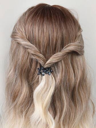 Pinza de pelo con decoración de flores elegante para mujeres, decoración diaria, pinzas de garra, pasadores de pelo, artículos escolares