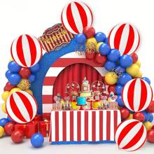 Bóng bay Carnival dùng để trang trí lễ hội - 22 inch, gói 6 quả | Bóng bay sọc đỏ trắng, bóng bay xiếc sọc 4D | Trang trí tiệc theo chủ đề lễ hội, Trang trí tiệc theo chủ đề xiếc, Giáng sinh - đỏ và trắng - Xem 5