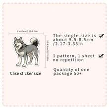 50 miếng dán hình chó Alaska/chó túi/chó Schnauzer hoạt hình, miếng dán bằng nhựa vinyl cho máy tính xách tay, bình nước, đàn guitar, xe đạp, ô tô, xe máy, cản xe, hành lý, ván trượt, hình dán dễ thương, món quà tuyệt vời cho trẻ em, thanh thiếu niên, nam giới, phụ nữ. - Nhiều màu - Xem 3