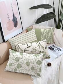 4 pièces Taie d'oreiller en velours doux, en matière de fibre de polyester hypoallergénique, disponible en plusieurs tailles, design floral frais, pour le printemps/l'été, avec fermeture éclair invisible. Convient pour la voiture, le chalet, la décoration de la maison, les coussins de canapé du salon (les inserts ne sont pas inclus)