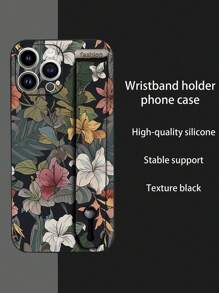 1 pièce Étui de téléphone antichoc en TPU noir avec motif floral Ditsy, étui de téléphone polyvalent et créatif à couverture complète, convient comme cadeau d'anniversaire, de fête, d'anniversaire de mariage pour la petite amie/le petit ami, le meilleur ami, le conjoint, la famille, le collègue, l'étudiant, l'enseignant - Multicolore - Voir 2