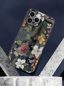 1 pièce Étui de téléphone antichoc en TPU noir avec motif floral Ditsy, étui de téléphone polyvalent et créatif à couverture complète, convient comme cadeau d'anniversaire, de fête, d'anniversaire de mariage pour la petite amie/le petit ami, le meilleur ami, le conjoint, la famille, le collègue, l'étudiant, l'enseignant - Multicolore - Voir 4