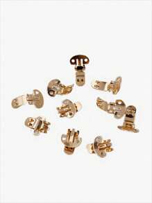 5/10pcs Stainless Steel Detachable Elastic Shoe Flower Clips, Headpiece Clips, DIY Accessories For Shoe Decorations