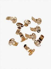 5/10pcs Stainless Steel Detachable Elastic Shoe Flower Clips, Headpiece Clips, DIY Accessories For Shoe Decorations