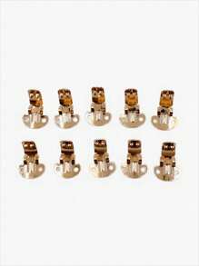 5/10pcs Stainless Steel Detachable Elastic Shoe Flower Clips, Headpiece Clips, DIY Accessories For Shoe Decorations