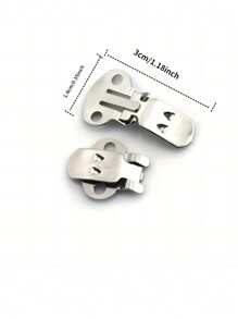 5/10pcs Stainless Steel Detachable Elastic Shoe Flower Clips, Headpiece Clips, DIY Accessories For Shoe Decorations