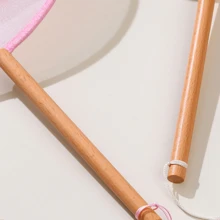 1 pieza Abanico redondo, estilo antiguo, para niño. Abanico de danza con borlas, estilo antiguo femenino Hanfu Cheongsam Silk Small Round Fan para el verano. - Rosa - Ver 5