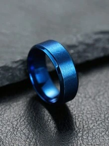 斜面哑光戒指 8 毫米宽男士戒指女士戒指简约个性化风格结婚戒指适合日常佩戴