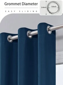 1 pieza/2 piezas Cortina térmica con recubrimiento aislante negro, adecuada para sala de estar, dormitorio, cocina, baño, decoración del hogar, decoración de habitaciones