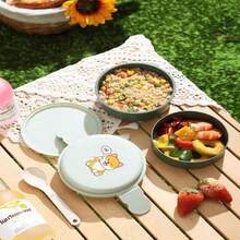 AMAZING VISION Set de 2 Trastes con tapa para lunch de niños y bebés - Verde - Ver 8