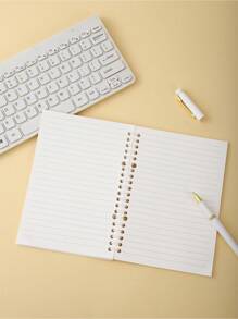 1 pieza 120 con patrón de flor Cuaderno de hojas sueltas , creativo extraíble Cuaderno diario para estudiantes con oficina - Multicolor - Ver 3