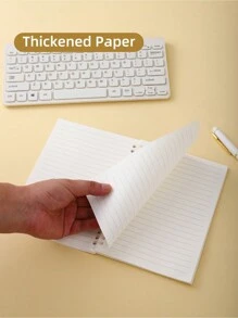 1 pieza 120 con patrón de flor Cuaderno de hojas sueltas , creativo extraíble Cuaderno diario para estudiantes con oficina - Multicolor - Ver 8