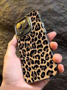 猎豹纹单件装黑色金色豹纹时尚激光IMD防摔手机壳，兼容 16、15、14、13、12、11 Pro Max，国际版，非国内版 - 彩色 - 查看 3