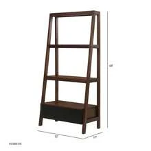 32x17x68" Ladder Shelf, Ladder Style Display Shelf - 棕色 - 查看 3