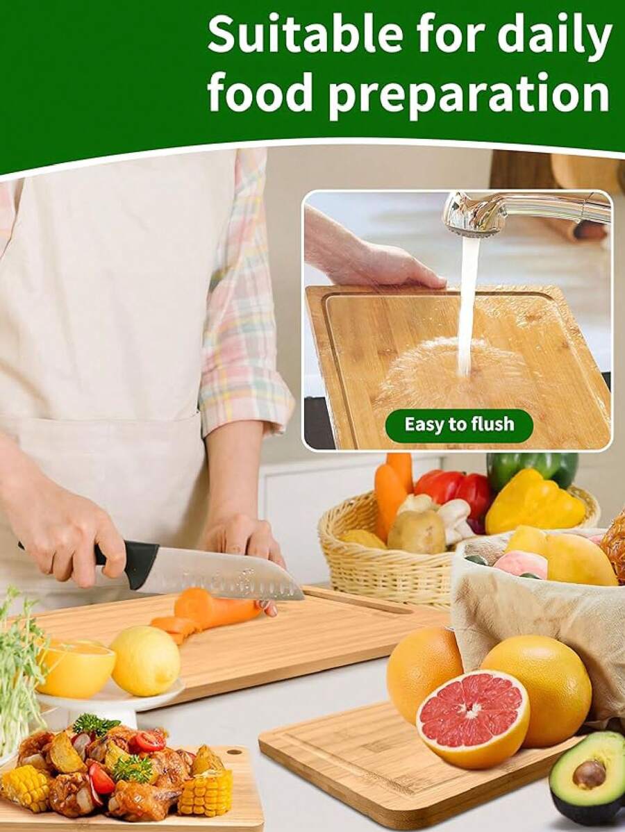 1/2/3 chiếc Thớt tre, Phụ kiện nhà bếp, Thớt, Chất liệu tre tự nhiên, Nhà bếp, Đồ dùng nhà bếp, Dụng cụ nhà bếp, Đồ dùng nhà bếp, Phụ kiện nhà bếp, Thích hợp cho cắm trại, Quà cưới, Quà giáng sinh, Đồ cắm trại, Giáng sinh, Quà tặng giáo viên, Bạn bè, Quà tặng gia đình - Thớt gỗ tre - Xem 1