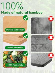 1/2/3 chiếc Thớt tre, Phụ kiện nhà bếp, Thớt, Chất liệu tre tự nhiên, Nhà bếp, Đồ dùng nhà bếp, Dụng cụ nhà bếp, Đồ dùng nhà bếp, Phụ kiện nhà bếp, Thích hợp cho cắm trại, Quà cưới, Quà giáng sinh, Đồ cắm trại, Giáng sinh, Quà tặng giáo viên, Bạn bè, Quà tặng gia đình - Thớt gỗ tre - Xem 4